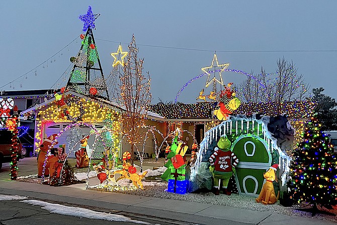 The display at 866 Coloma Drive in Indian Hills lights up the whole neighborhood.
