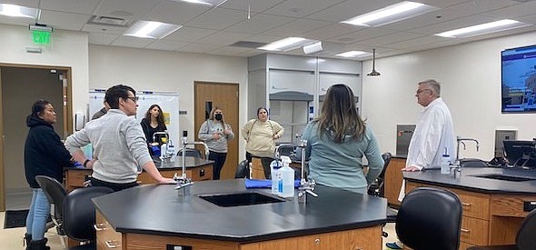 Mineral County High School students learn about the new Biology Lab during a tour of WNC Fallon.