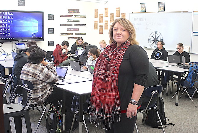 Heather Benjamin, a Churchill County High School English teacher, is the Veterans of Foreign Wars Nevada District 4 Smart/Maher VFW National Citizenship Education Teacher of the Year.
