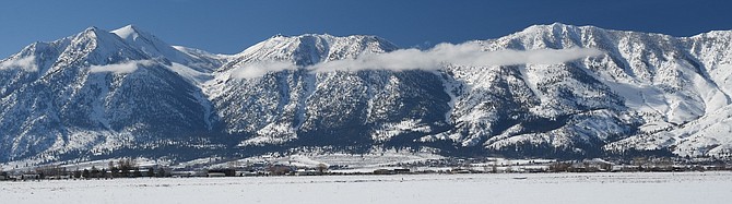 A panorama of the Carson Range by Gardnerville photographer Tim Berube.