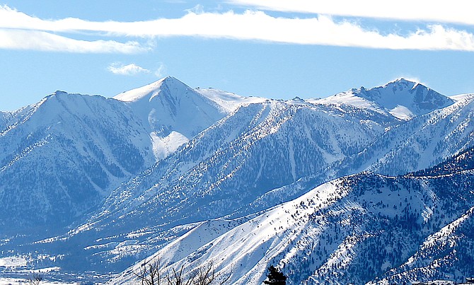 A snowy Carson Range stretches south from Alpine View.