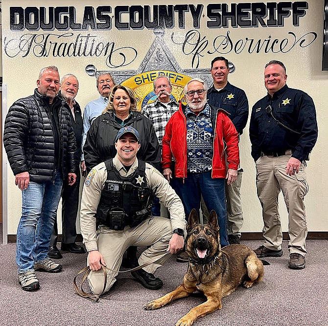 New K-9 Bubba is welcomed by the Douglas County Sheriff's Office.