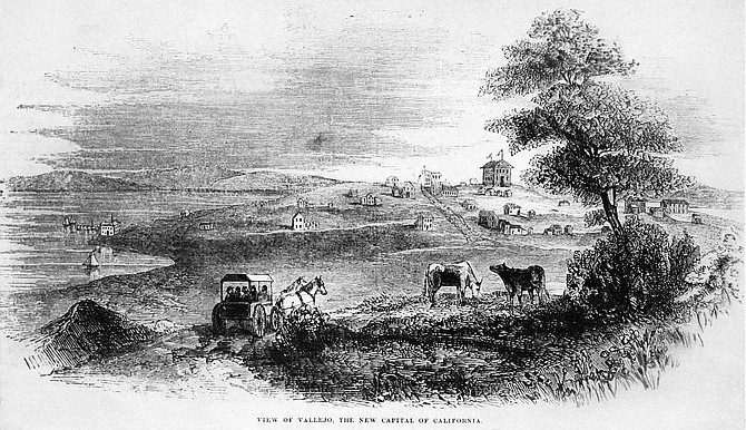 At the time this drawing was made in 1852, Vallejo had just served as the temporary capital of the state of California — for all of 12 days.