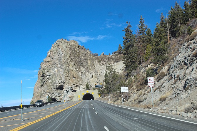 Highway 50's most recognizable feature are the Cave Rock tunnels.