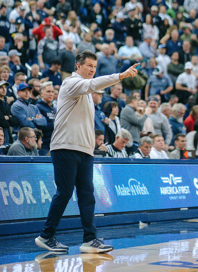 Nevada athletics
Wolf Pack head coach Steve Alford improved to 8-0 against New Mexico, one of his former teams.