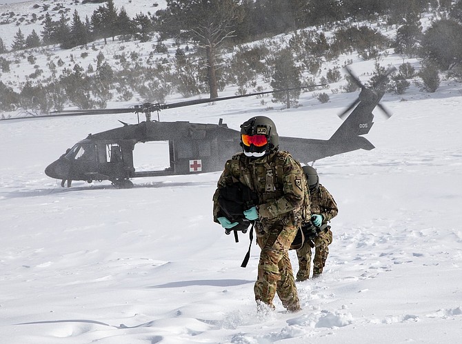 G Co., 2/238th Aviation detachment from the Nevada Army National Guard recently completed a search and rescue training exercise in the Nevada mountains.