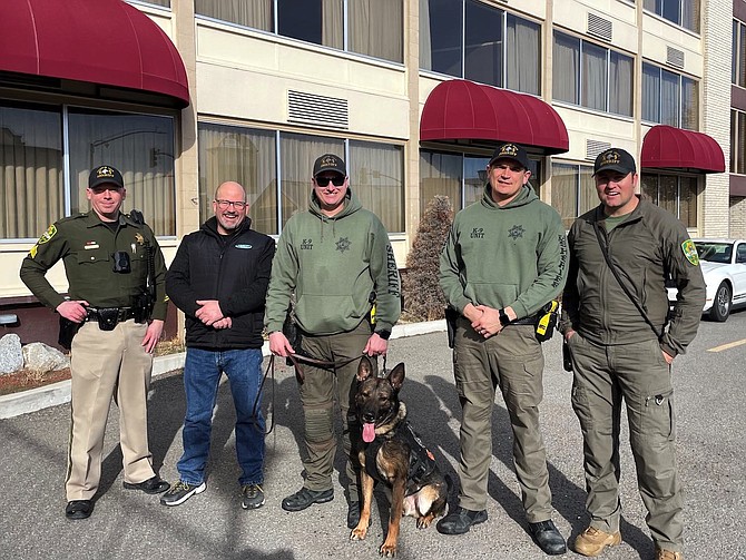 Jim Gray and members of the K9 unit.