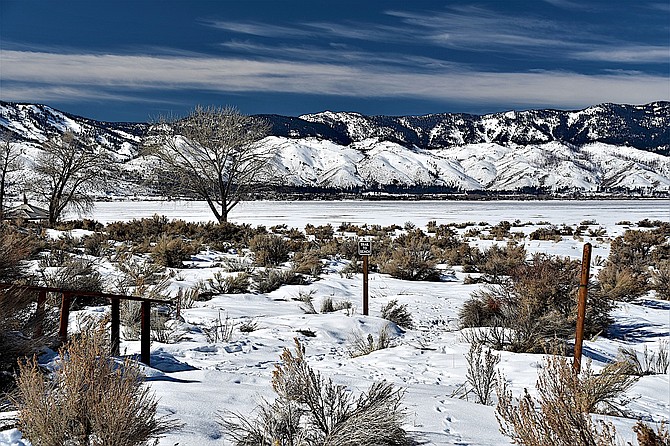 Icy conditions still reign on many Sierra lakes, including Washoe Lake. Photo special to The R-C by Tim Berube