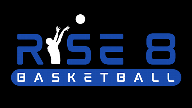 A look at the logo of the new Rise 8 Basketball Academy formed in Carson City.