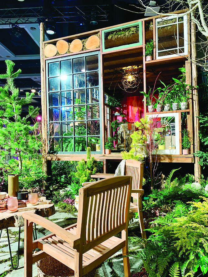 West Seattle Nursery's design with upcycled windows helped the business take gold medal at the Northwest Flower and Garden Festival in February.
