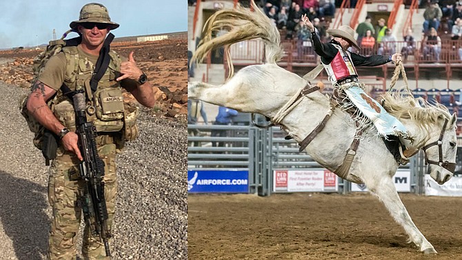 Fallon's Jace Angus served in the Army, but has resumed his promising rodeo career.