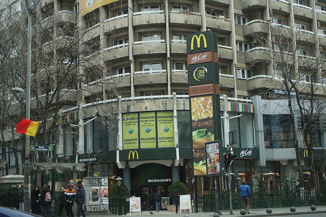 U.S. restaurant giant McDonald’s is a familiar sight in Bucharest.