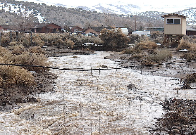 Smelter Creek flows on Saturday morning near where it crosses Mustang in Ruhenstroth.