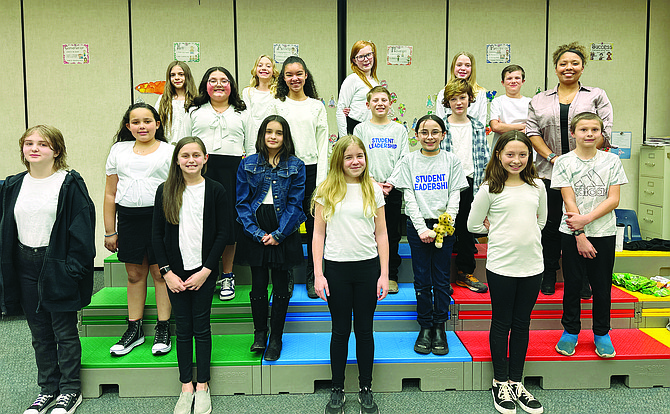 The Weyerhaeuser Elementary School fifth-grade choir performed before the Eatonville School Board at its March 8 meeting. The choir, directed by Chantell Whatley, is an elective class.