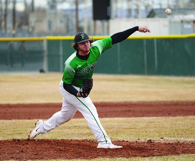 Fallon junior Bryce Adams pitched the Greenwave to a win over North Valleys on Saturday to extend the team’s season-opening winning streak to four.