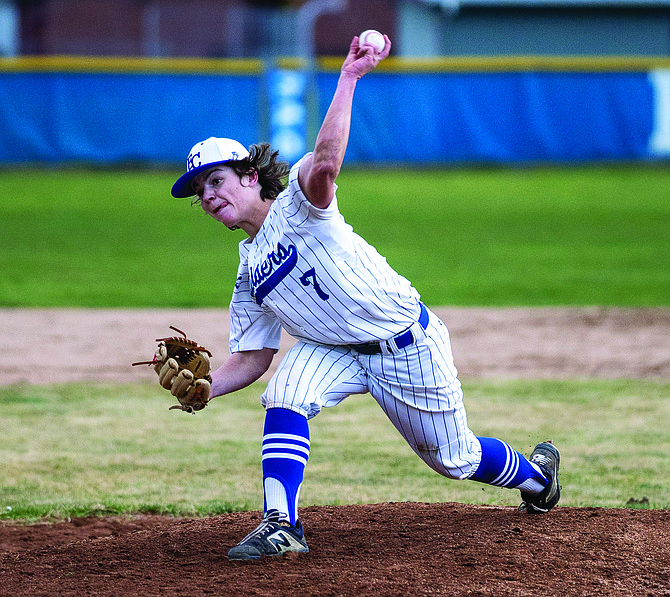 Eatonville’s Payton Hanly, seen here in a game last season, threw a complete game against Toutle Lake and only gave up one run in the Cruisers’ 1-0 loss to the Fighting Ducks.