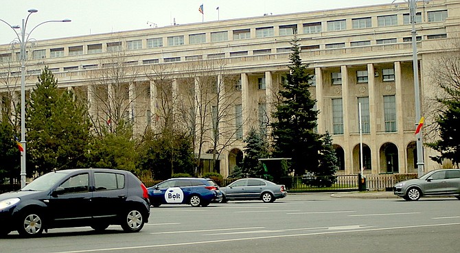 Huge government buildings in Bucharest are reminders of Romania’s communist past.