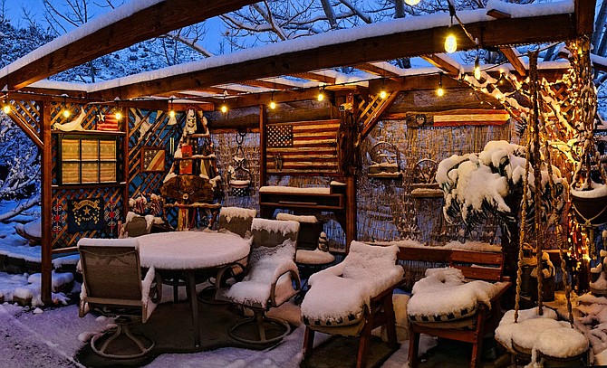 John Flaherty's summer living room got some new snowy cushions on Thursday morning.