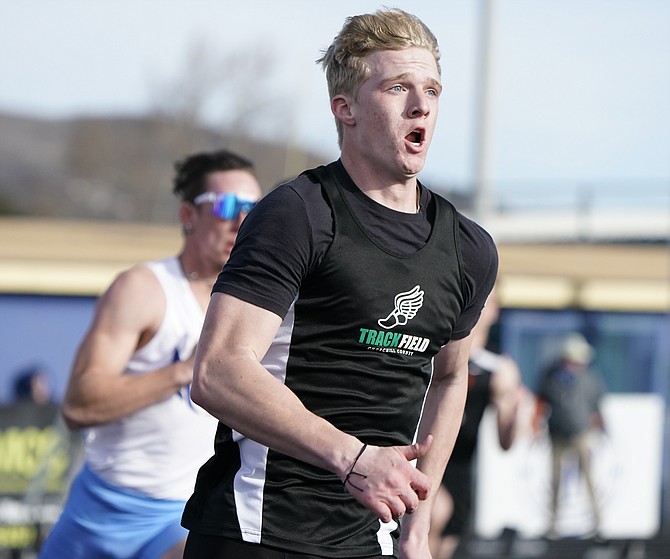Junior Max McCoy led Fallon with a pair of top-eight finishes in the 40-yard dash and 100-meter run last weekend at the Reed-Sparks Rotary Invitational.
