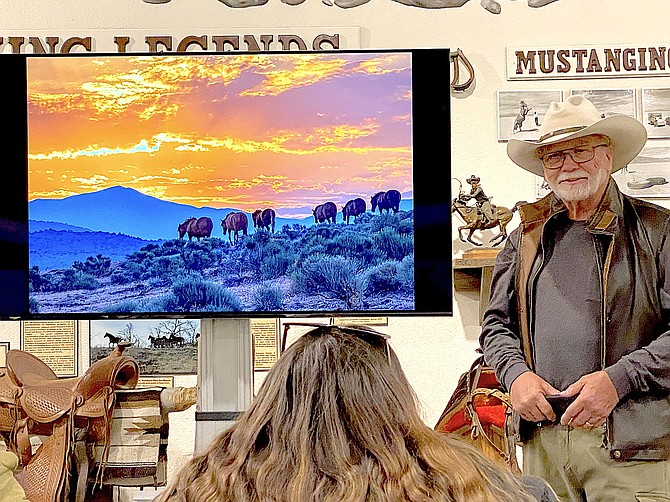 JT Humphrey speaks to influencers from Mexico and Chili last week at the Carson Valley Museum & Cultural Center. Photo by Robin Sarantos