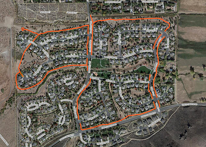 Graphic provided by Carson City showing the Long Ranch area.