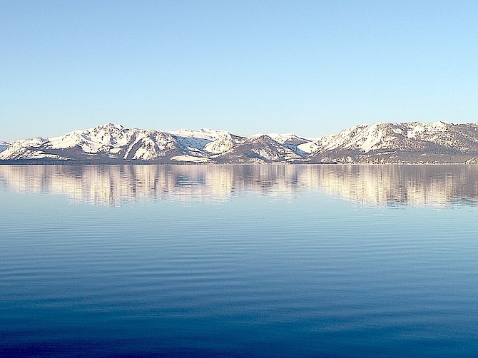 Mt. Tallac on April 10 as viewed from Snug Harbor.
Photo special to The R-C by Bob Buehler
