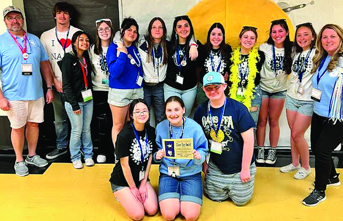 Those involved with student council include (back row, from left) teacher Eric Grimes, Eli Matter, Lyanne Garcia, Leah Bake, Kayla Greenberg, Taylor Hyde, Isabella Grimes, Anna Springfield, Halle Feest, Alyssa Ayers, Laynee Diaz, and teacher Lisa Swan. Front, from left, are Thanh Nguyen, Sarah Polish, and Hunter McNabb.