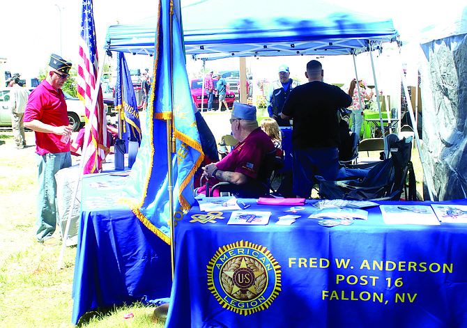 American Legion Post 16 in Fallon was one of many veteran groups that had a booth at the 2022 Armed Forces Day.