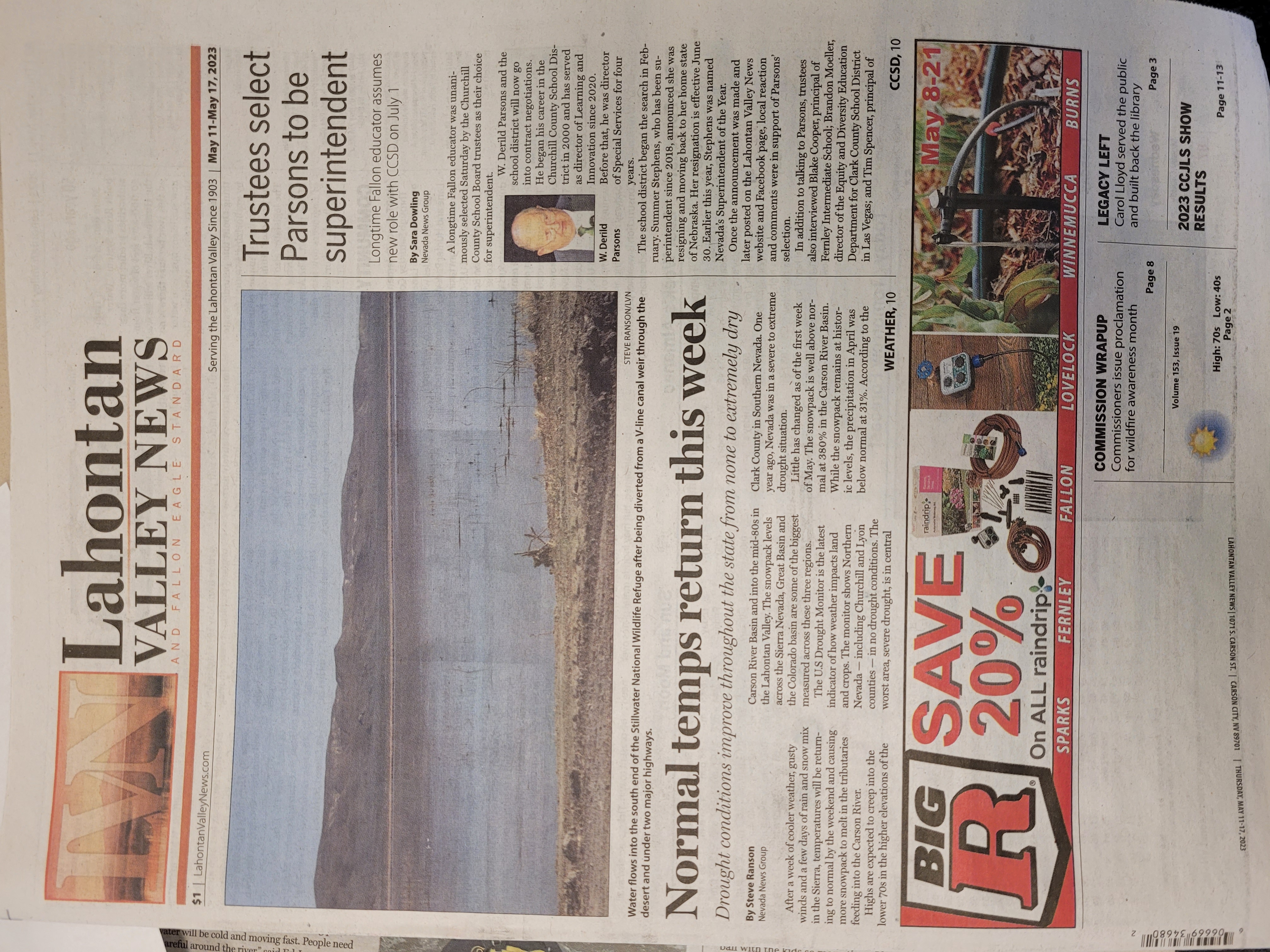 800 copies of Lahontan Valley News missing | Carson City over 150