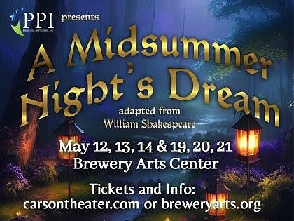 The curtain goes up on A Midsummer Night’s Dream this Mother’s Day weekend. The show opens Friday, May 12 at 7 p.m. with additional shows May 13, 14, 19, 20 and 21. Performances take place in the Maize Theater at the Brewery Arts Center.