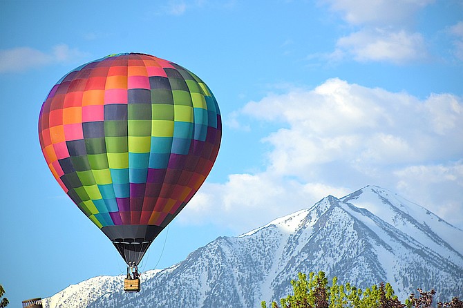 The balloons were out on Friday. Gardnerville resident Tim Berube captured this photo.
