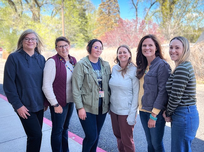 Carson City School District has 13 SLPs who serve among the district’s 10 schools. From left, Pennie Iannacchione, Carol Hellwinkel, Cynthia Carrillo, Kristina Britt, Sarah Billings and Alicia Walsh.
