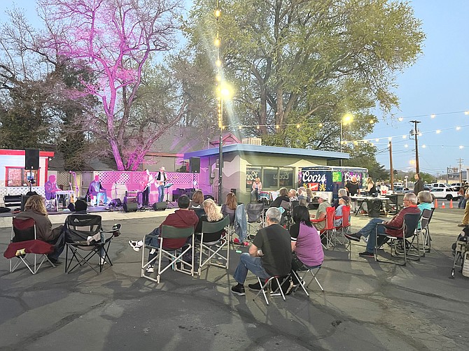 Patrons attend the first concert at The Tap Shack on May 12 in Carson City.