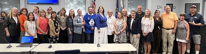 The Carson City School Board honored 36 employees May 23 who have worked for the school district at least 10 years.