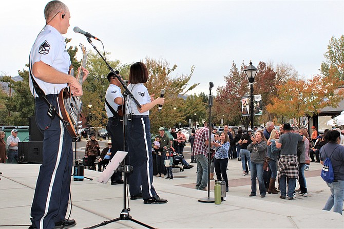 The USAF Mobility Band will appear on the McFadden Plaza Stage as part of the Carson City Downtown Business Association Wine Walk, Saturday, June 3.