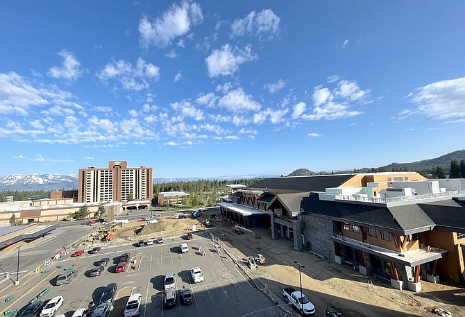 Work on the Tahoe Blue Events Center continues as operators prepare for an opening later this summer.