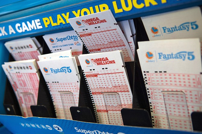 Lottery tickets for sale inside the Lottery Building in Floriston next to the Gold Ranch RV Resort and Casino in Verdi on March 17, 2023.