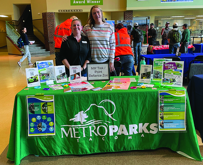 MetroParks Tacoma staff represented Northwest Trek and Point Defiance Zoo at the inaugural job fair at Eatonville High School.