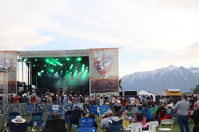 Whitey Morgan & The 78s perform on the main stage at Backcountry Festival on Corley Ranch in Gardnerville on June 3, 2023.