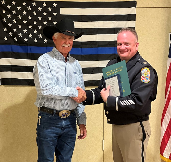 Dom Panasiti was named Sheriff’s Mounted Posse member of the year at the Tahoe Douglas Elks Law & Order Night in May. The Elks are holding their Flag Day celebration on Friday.
Photo special to The R-C
