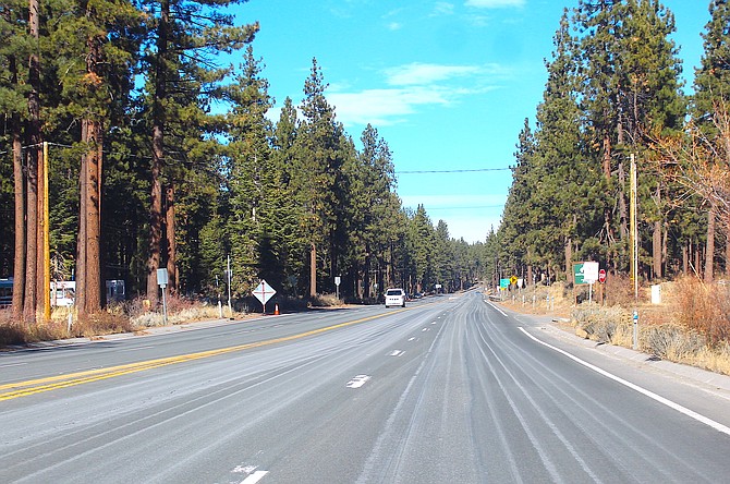 A Nevada Department of Transportation to restripe a mile of Highway 50 from Zephyr Cove Resort to Round Hill Pines has been 'postponed indefinitely.'