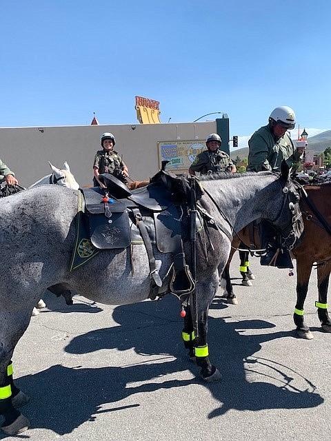 Carson City Sheriff’s Office mounted patrol downtown on the weekend of June 30, 2023.