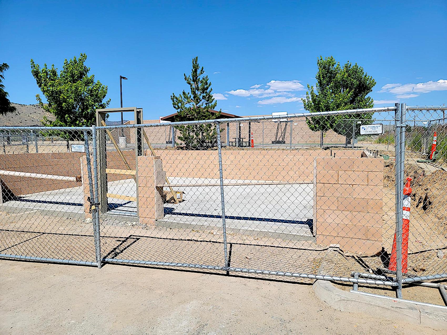 Work ongoing at Johnson Lane Park Serving MindenGardnerville and