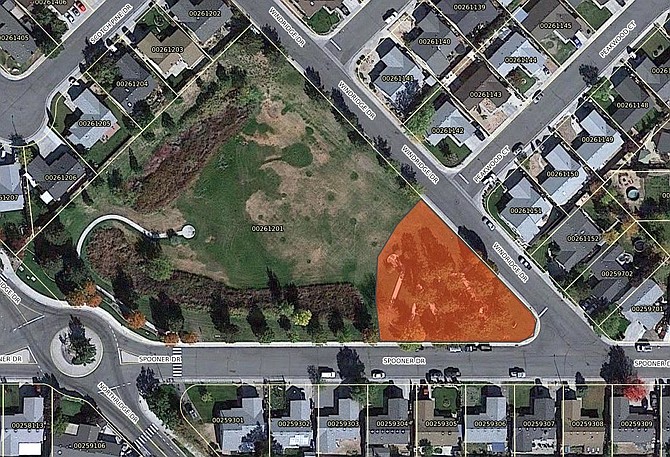 Map from Carson City showing location of Blackwell’s Pond Park.