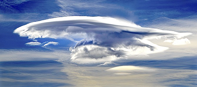 Minden photographer Jay Aldrich took this photo of a cloud formation resembling the Starship Enterprise.