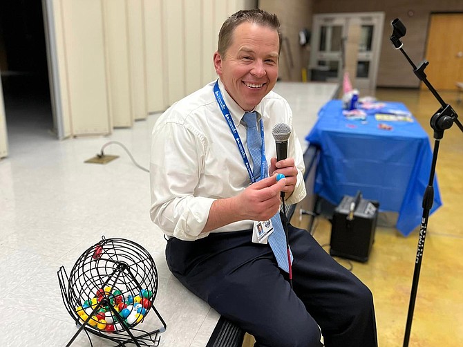 The Carson Middle School Parent Teacher Organization hosted a Bingo fundraising event on Feb. 2, with Superintendent Andrew Feuling making a special appearance to call out numbers.