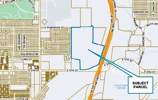 Map by community development showing the location of a proposed residential subdivision in the Lompa Ranch North Specific Plan Area.