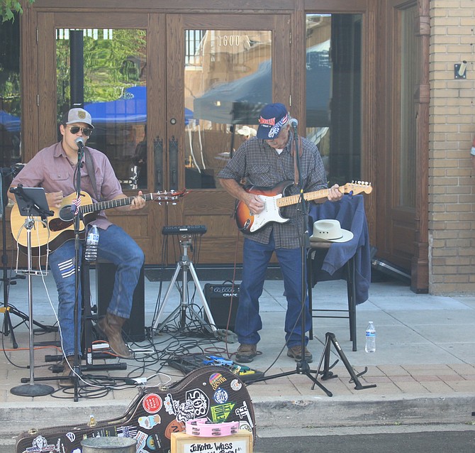 Jakota Wass performing during a June Minden Farmers market this year. Wass is the featured performer during the Bently Summer Concert series at Minden Park Friday.