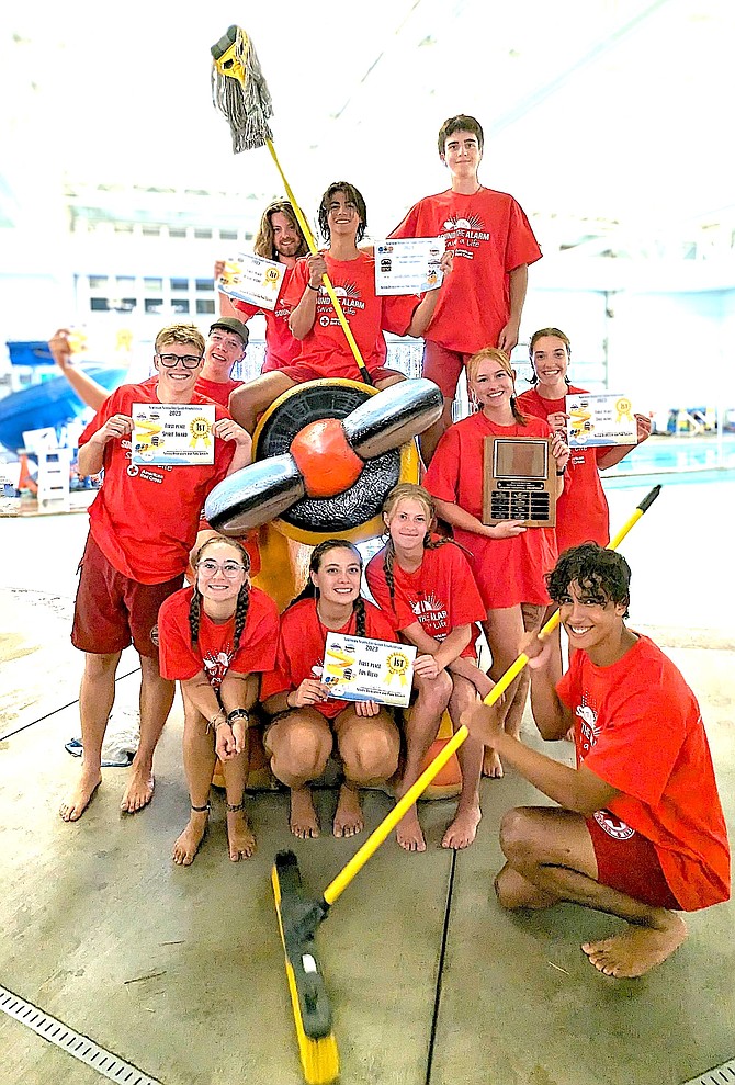 The winning Carson Valley Swim Center lifeguard team.