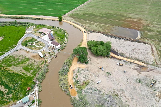 Mason Smith Valley Conservation District drone-shot photo of flooding on May 23.